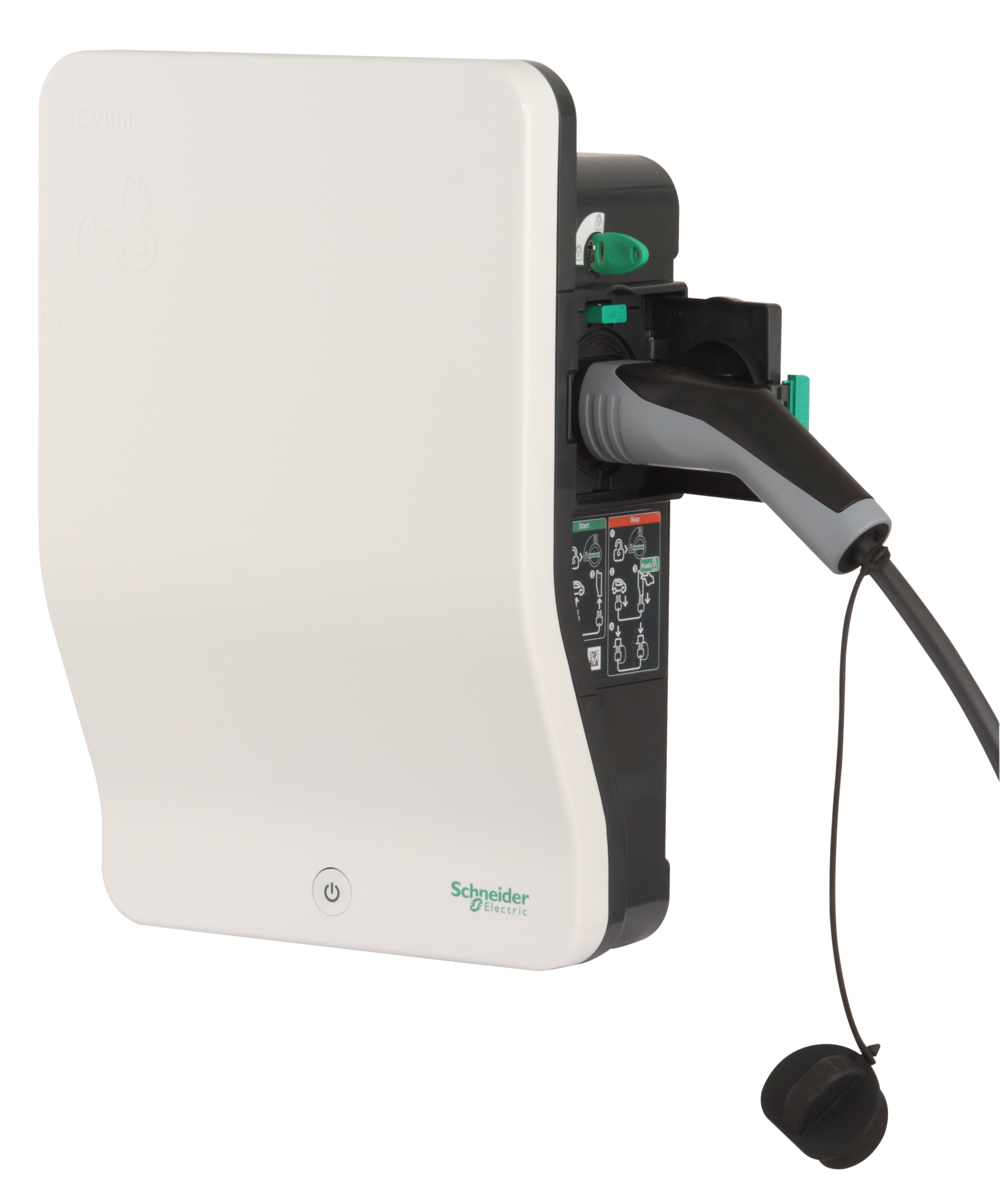 Elbillader T2 EVlink Wallbox uten kabel, 22kW | Sentraler Førstehjelp for elbil lader